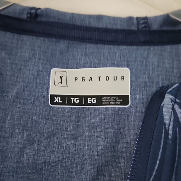 PGA TOUR | Anorak Crossover Quarter-Zip Printed Long Sleeve Golf navy sz XL - Picture 5 of 7